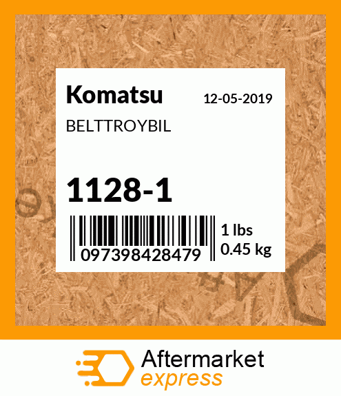 1128-1 - BELTTROYBIL fits Komatsu | Price: $20.93