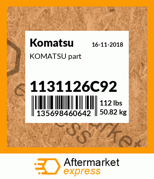 KOMATSU part 1131126C92