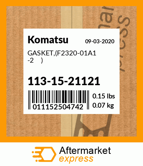 Spare part 1131521121 + GASKET,(F2320-01A1 -2 )