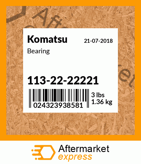 Spare part 113-22-22221 + Bearing