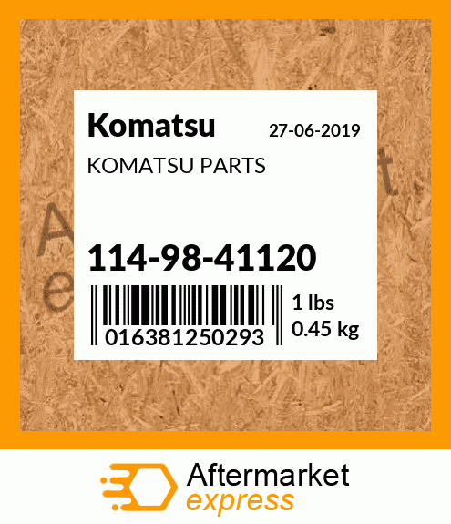 Spare part 114-98-41120 + KOMATSU PARTS