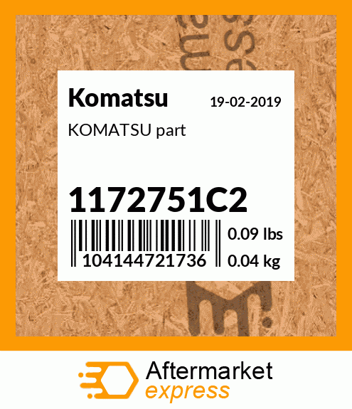 KOMATSU part 1172751C2