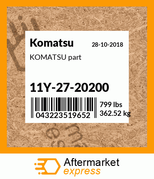 KOMATSU part 11Y-27-20200