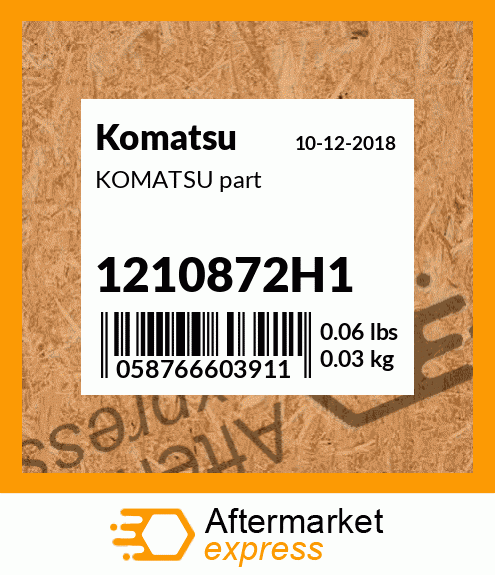 KOMATSU part 1210872H1