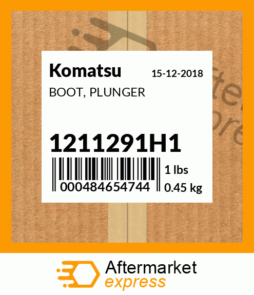 Spare part 1211291H1 + BOOT, PLUNGER