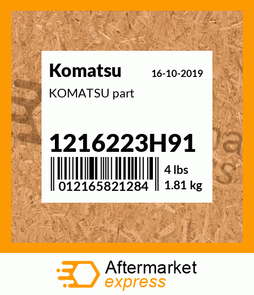 KOMATSU part 1216223H91