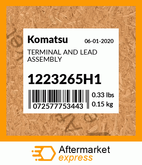 Spare part 1223265H1 + TERMINAL AND LEAD ASSEMBLY