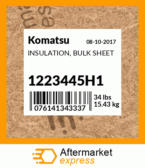 Spare part 1223445H1 + INSULATION, BULK SHEET