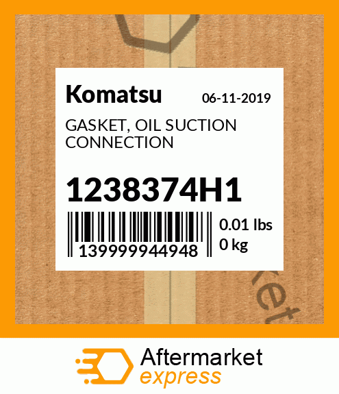 Spare part 1238374H1 + GASKET, OIL SUCTION CONNECTION