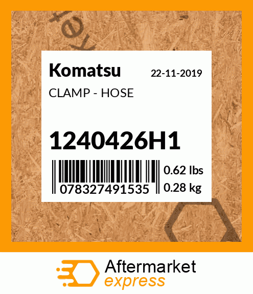 Spare part 1240426H1 + CLAMP - HOSE