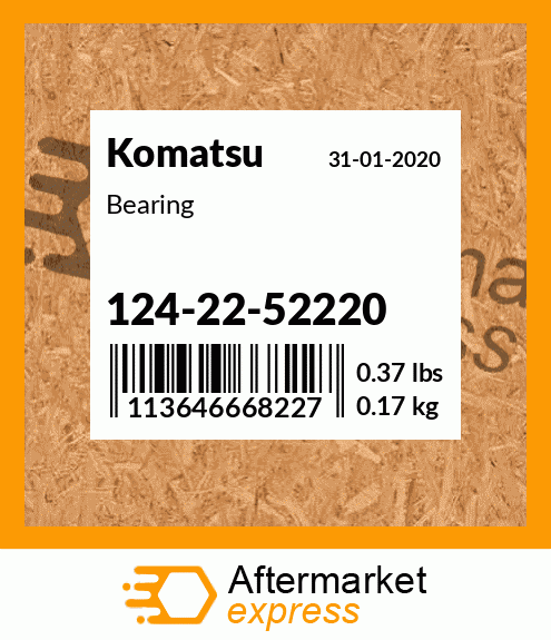 Spare part 124-22-52220 + Bearing