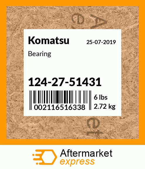 Spare part 124-27-51431 + Bearing