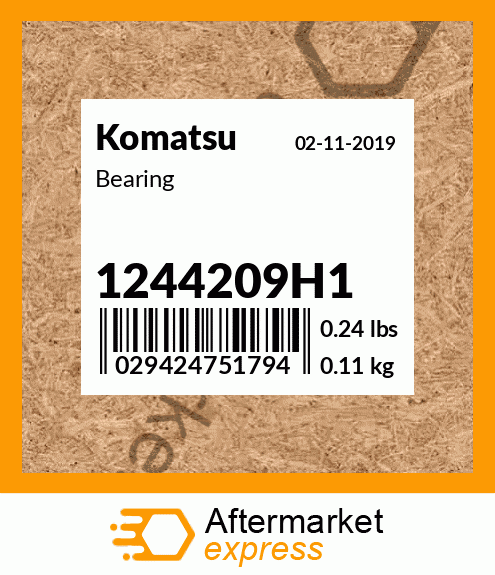 Spare part 1244209H1 + Bearing