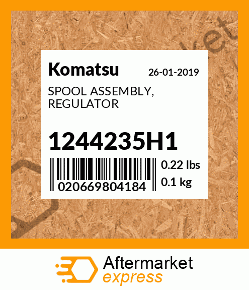 Spare part 1244235H1 + SPOOL ASSEMBLY, REGULATOR