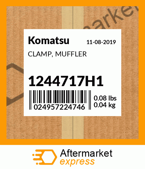 Spare part 1244717H1 + CLAMP, MUFFLER