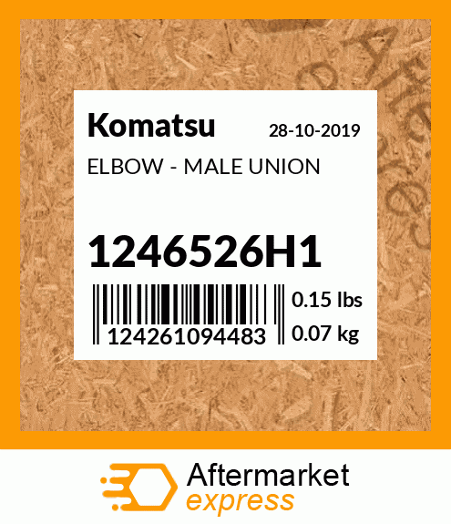 Spare part 1246526H1 + ELBOW - MALE UNION