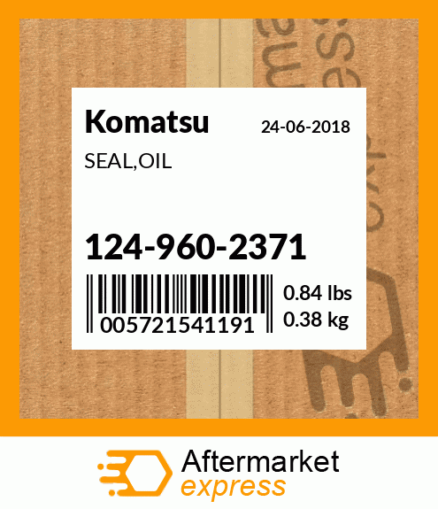 Spare part 124-960-2371 + SEAL,OIL