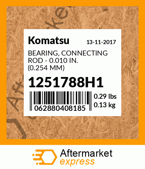 Spare part 1251788H1 + BEARING, CONNECTING ROD - 0.010 IN. (0.254 MM) OVERSIZE