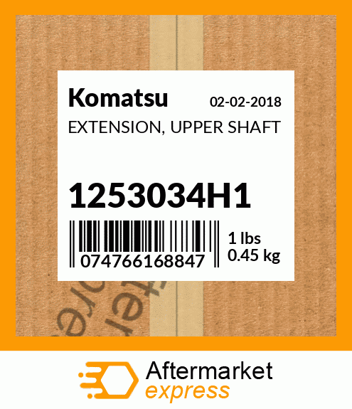 Spare part 1253034H1 + EXTENSION, UPPER SHAFT