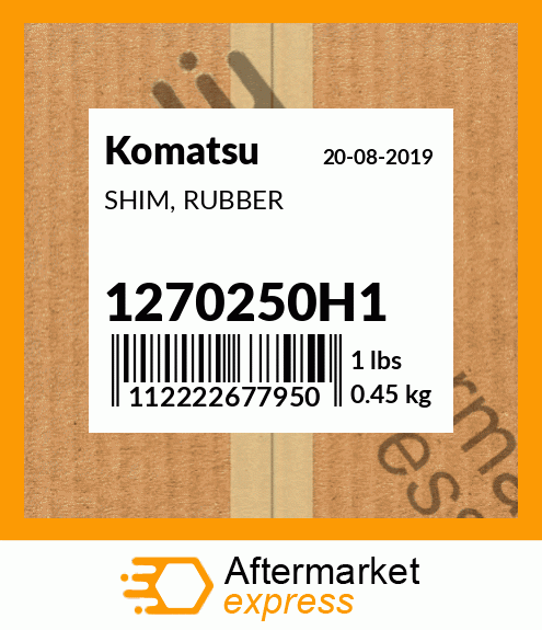 Spare part 1270250H1 + SHIM, RUBBER