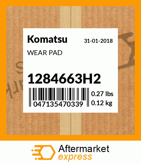 Spare part 1284663H2 + WEAR PAD