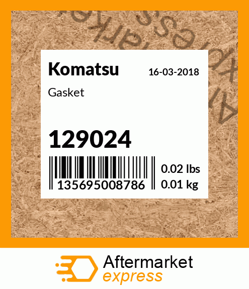 Spare part 129024 + Gasket