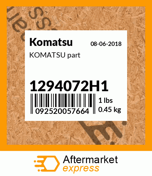 KOMATSU part 1294072H1