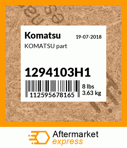 KOMATSU part 1294103H1
