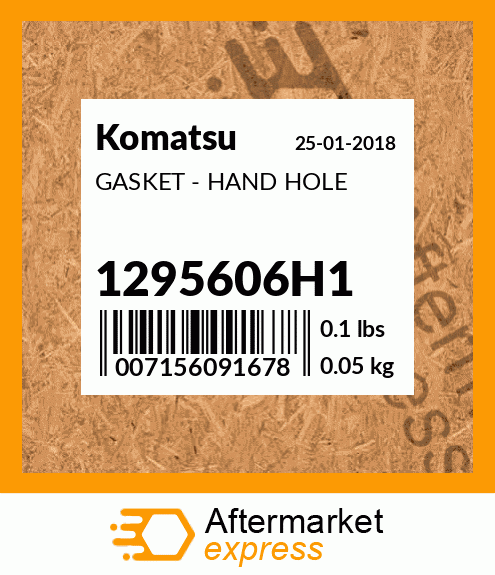 Spare part 1295606H1 + GASKET - HAND HOLE