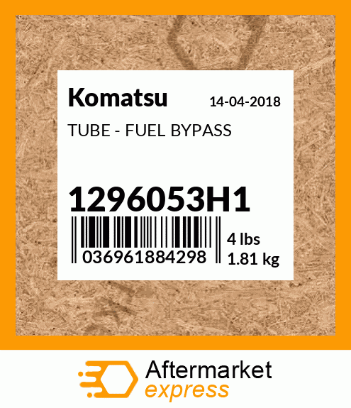 Spare part 1296053H1 + TUBE - FUEL BYPASS