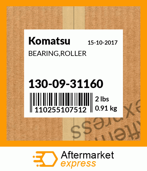 Spare part 130-09-31160 + BEARING,ROLLER