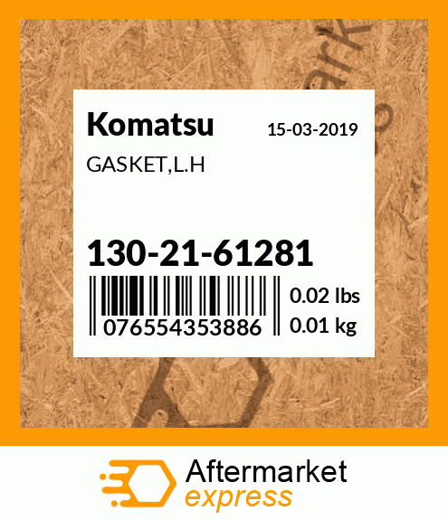 Spare part 130-21-61281 + GASKET,L.H