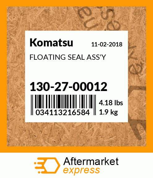 Spare part 1302700012 + FLOATING SEAL ASS'Y