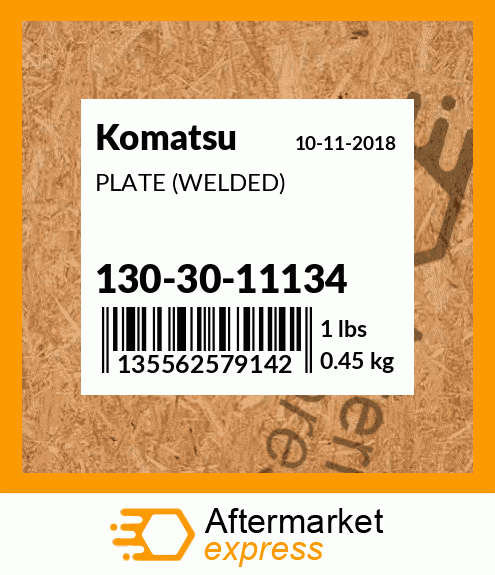 Spare part 130-30-11134 + PLATE (WELDED)