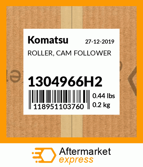 Spare part 1304966H2 + ROLLER, CAM FOLLOWER