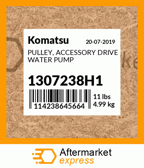 Spare part 1307238H1 + PULLEY, ACCESSORY DRIVE WATER PUMP