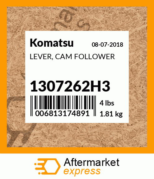 Spare part 1307262H3 + LEVER, CAM FOLLOWER