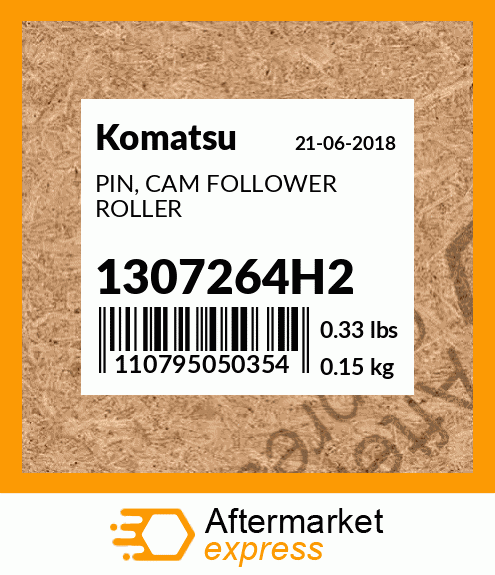 Spare part 1307264H2 + PIN, CAM FOLLOWER ROLLER