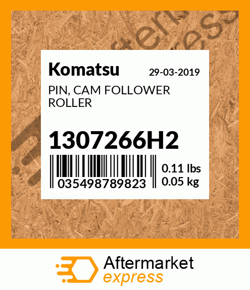 Spare part 1307266H2 + PIN, CAM FOLLOWER ROLLER