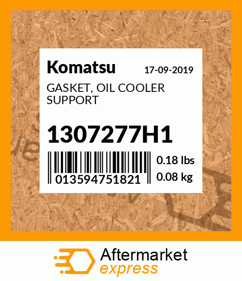 Spare part 1307277H1 + GASKET, OIL COOLER SUPPORT