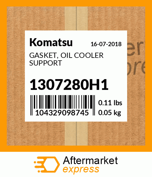 Spare part 1307280H1 + GASKET, OIL COOLER SUPPORT