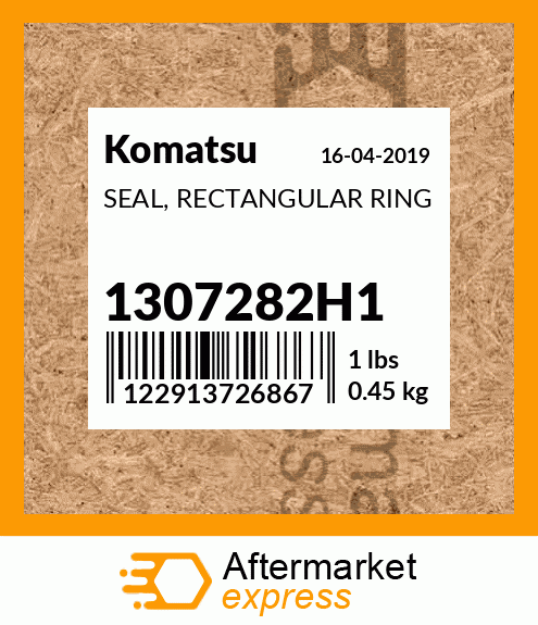 Spare part 1307282H1 + SEAL, RECTANGULAR RING