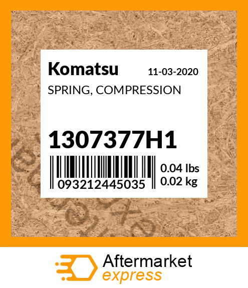 Spare part 1307377H1 + SPRING, COMPRESSION