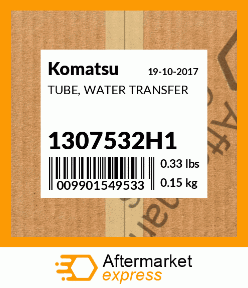 Spare part 1307532H1 + TUBE, WATER TRANSFER