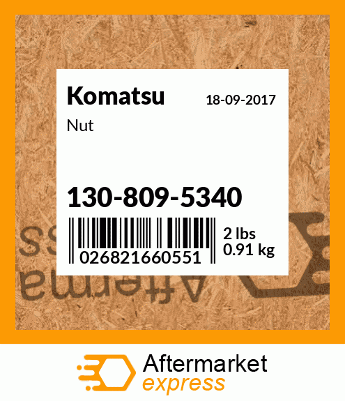 Spare part 130-809-5340 + Nut