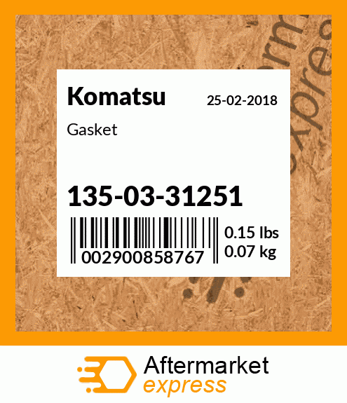 Spare part 135-03-31251 + Gasket