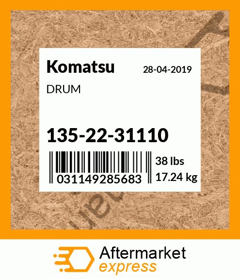 Spare part 135-22-31110 + DRUM