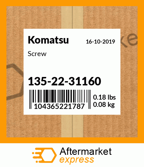 Spare part 135-22-31160 + Screw