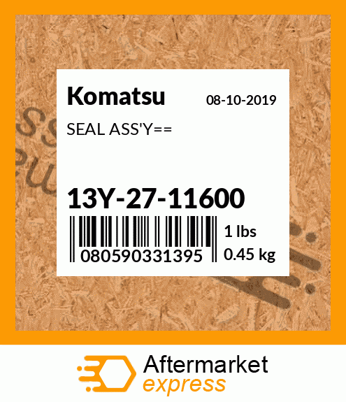 13Y-27-11600 - SEAL ASS'Y__ fits Komatsu | Price: $1,654.08