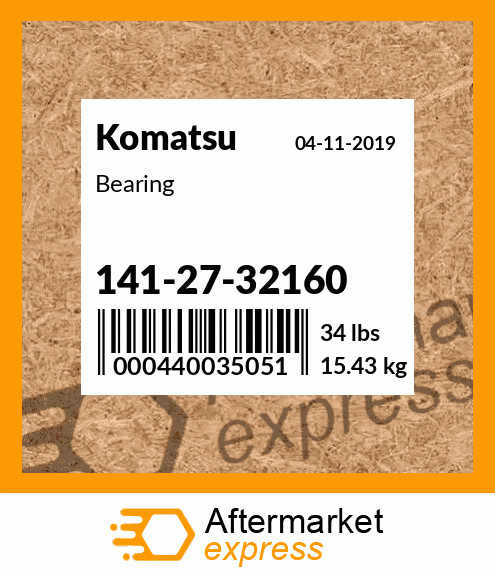 Spare part 141-27-32160 + Bearing